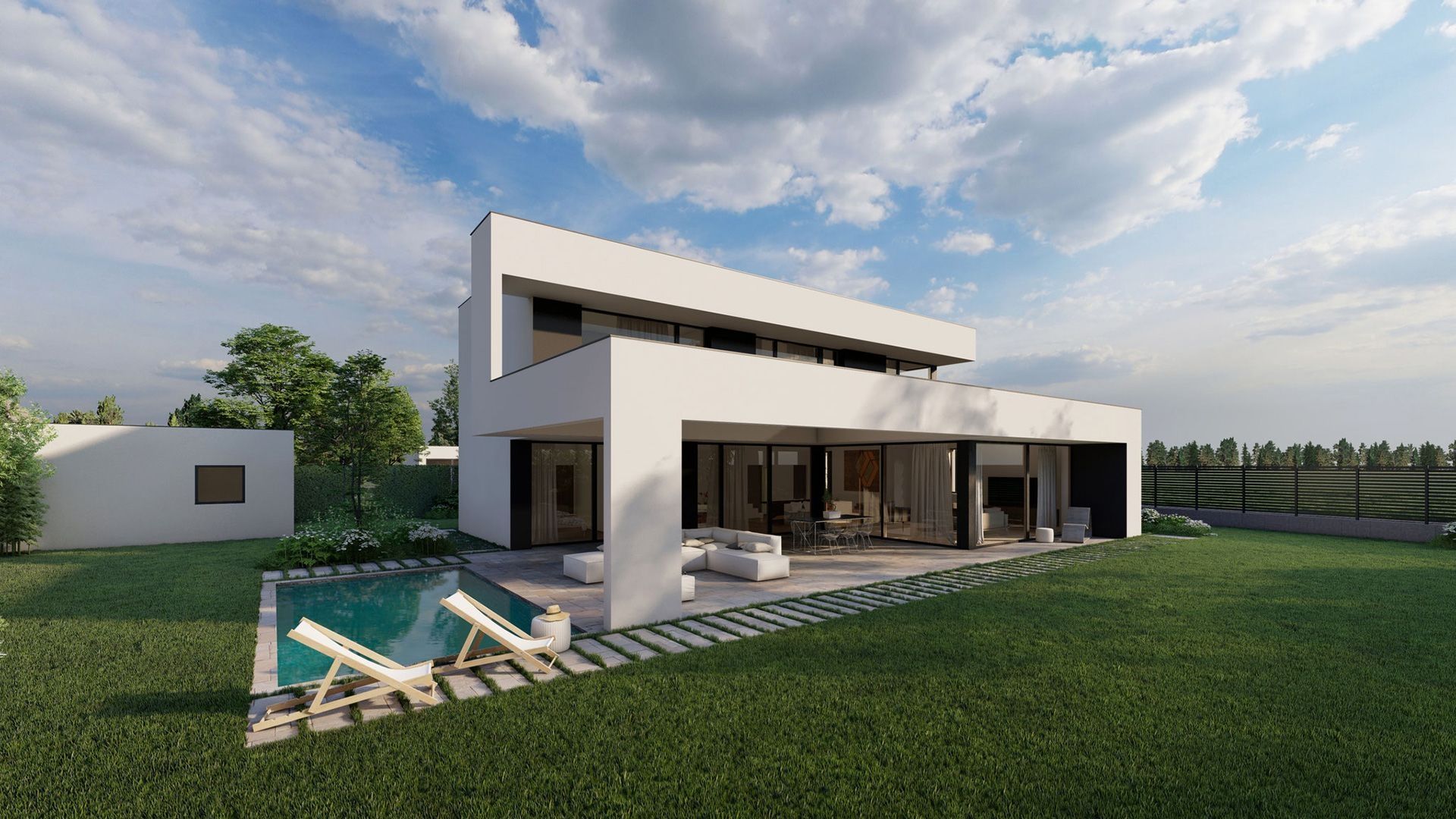 Moderne Villa mit Pool und großzügiger Terrasse