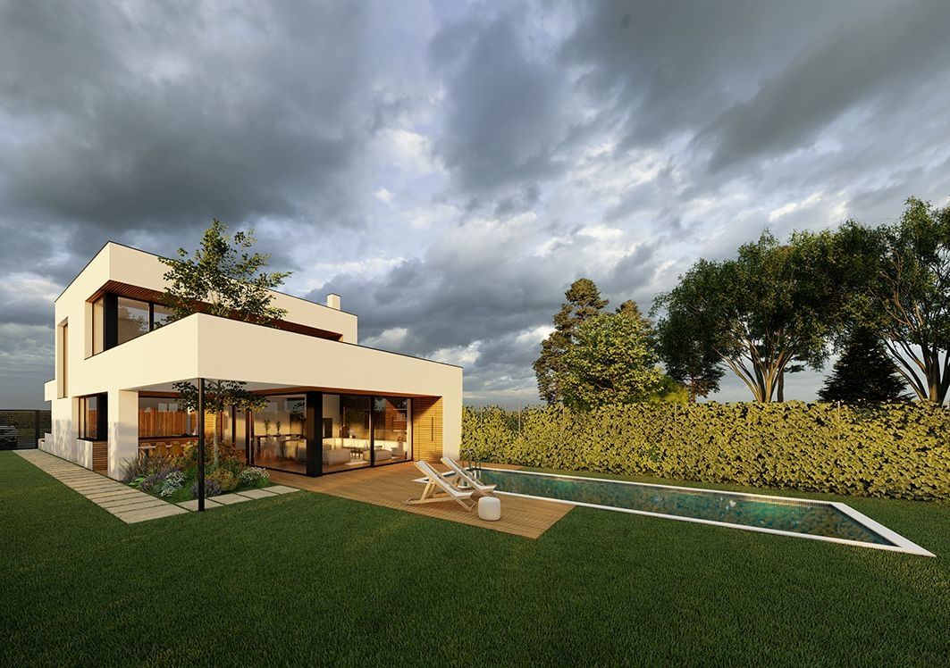 Modernes Einfamilienhaus mit Pool und großzügigem Garten