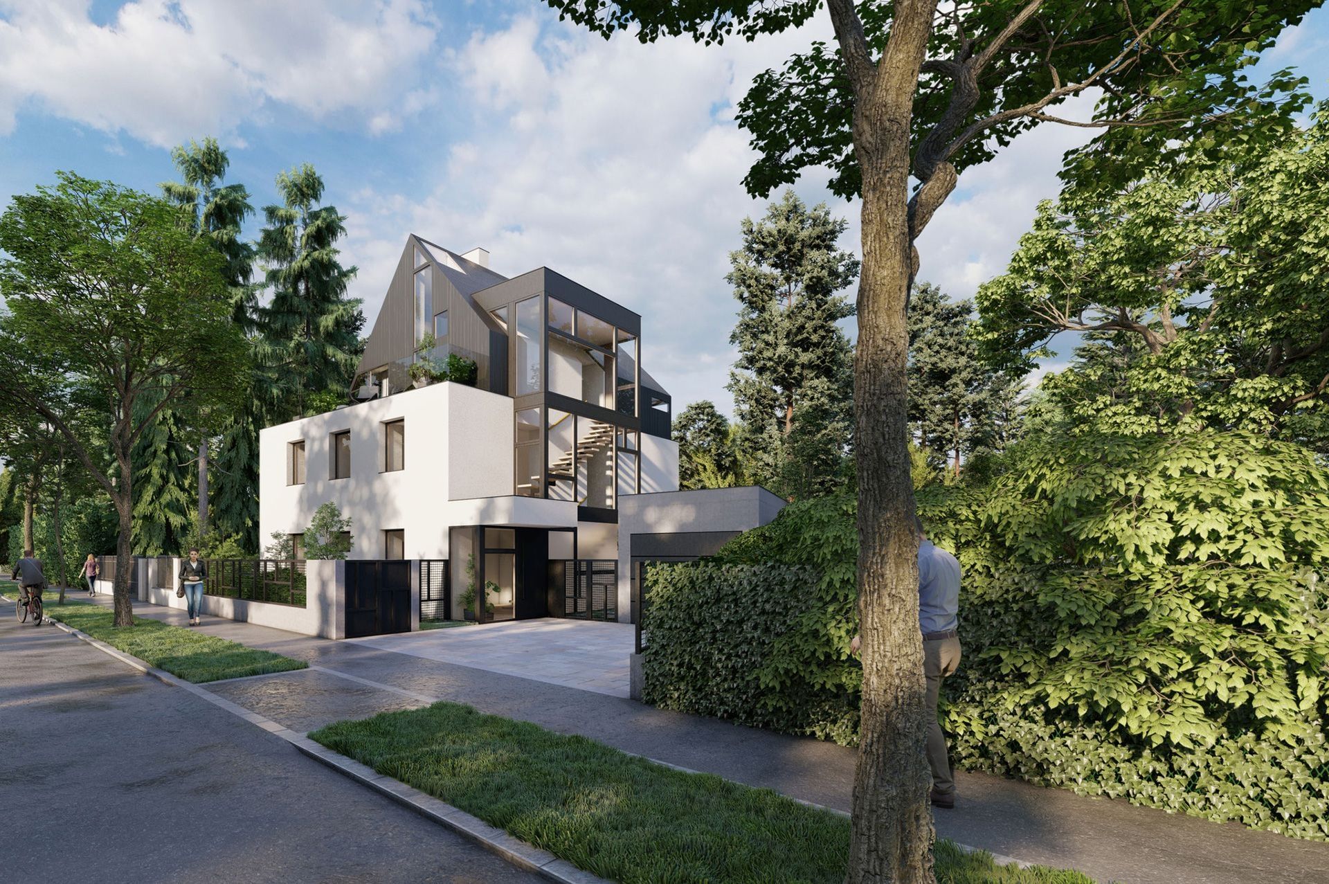 Modernes Einfamilienhaus mit Staffelgeschoss und Garage