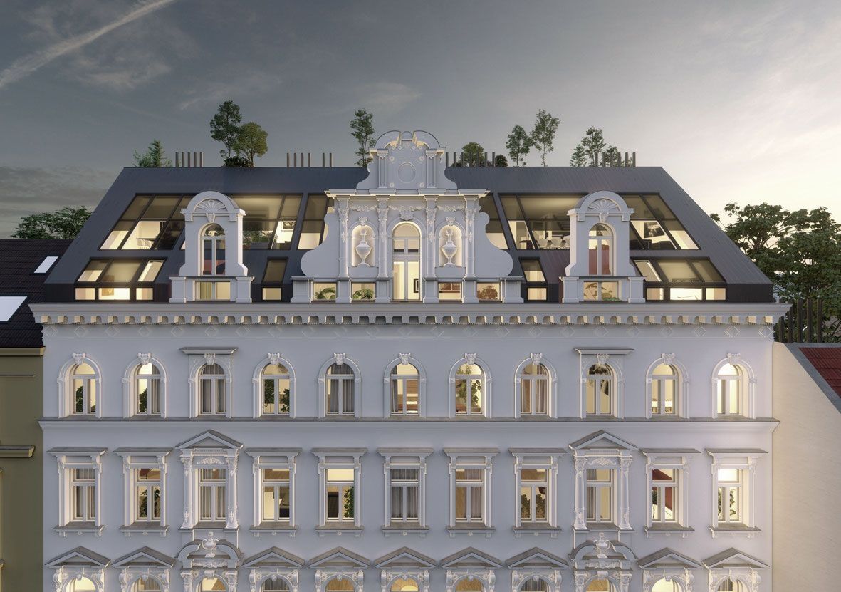 Historisches Gründerzeithaus mit modernem Dachausbau