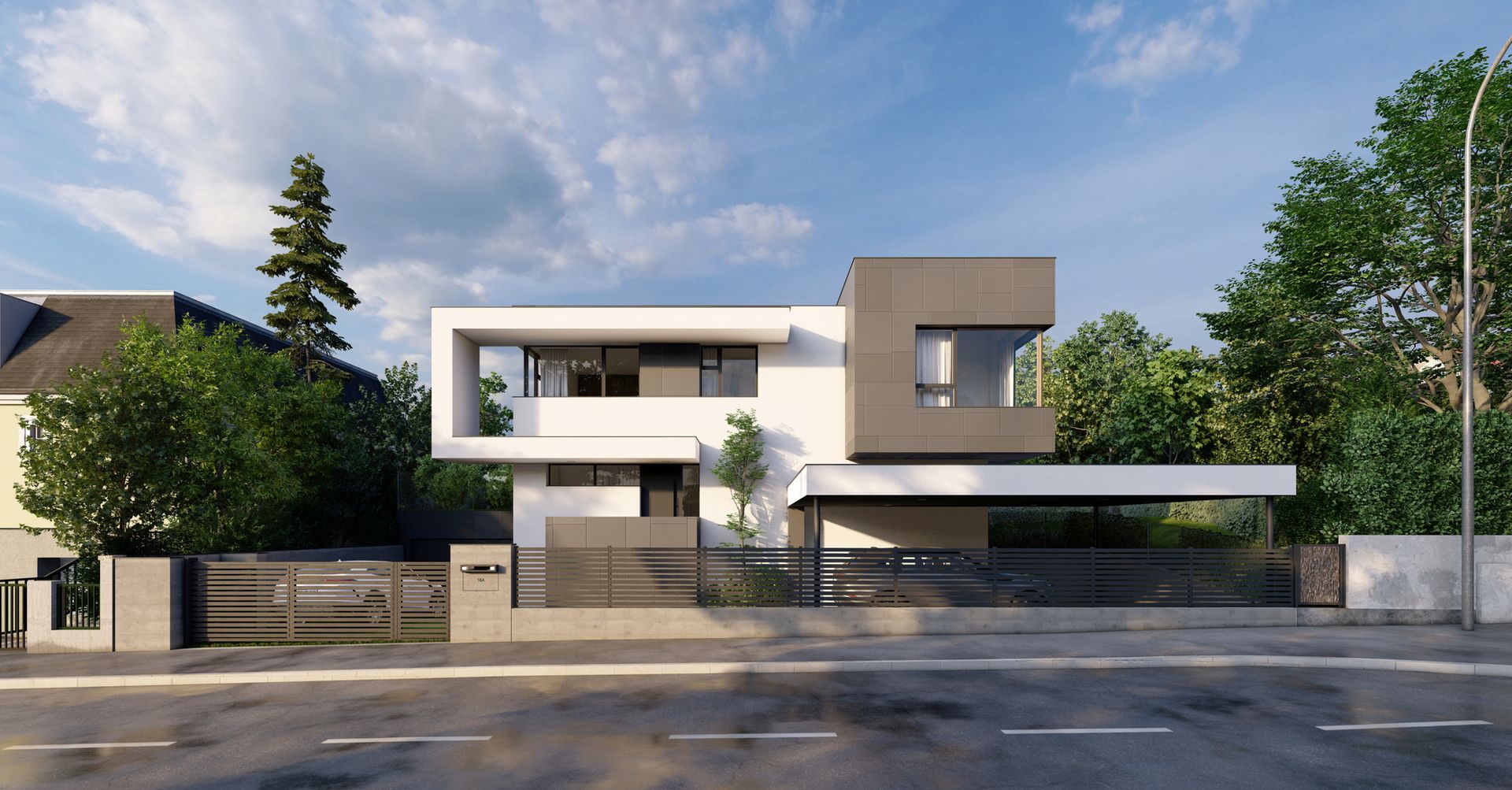 Modernes Einfamilienhaus in Niederösterreich mit kubischer Architektur